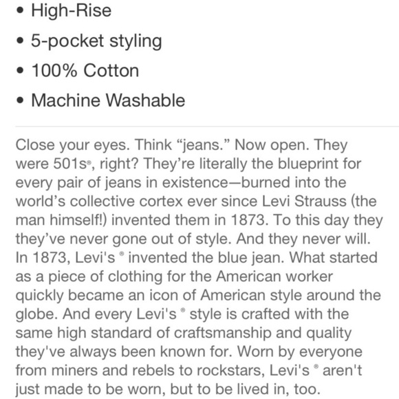 Levi's® Women's 501™ High-Rise Straight Jeans
- Salsa In Sequence new - Picture 4 of 7